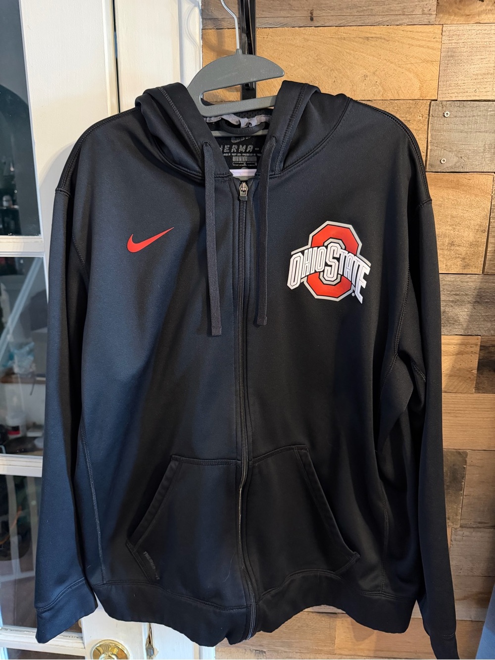 Nike Men’s Large Ohio State Black Full-Zip Hoodie